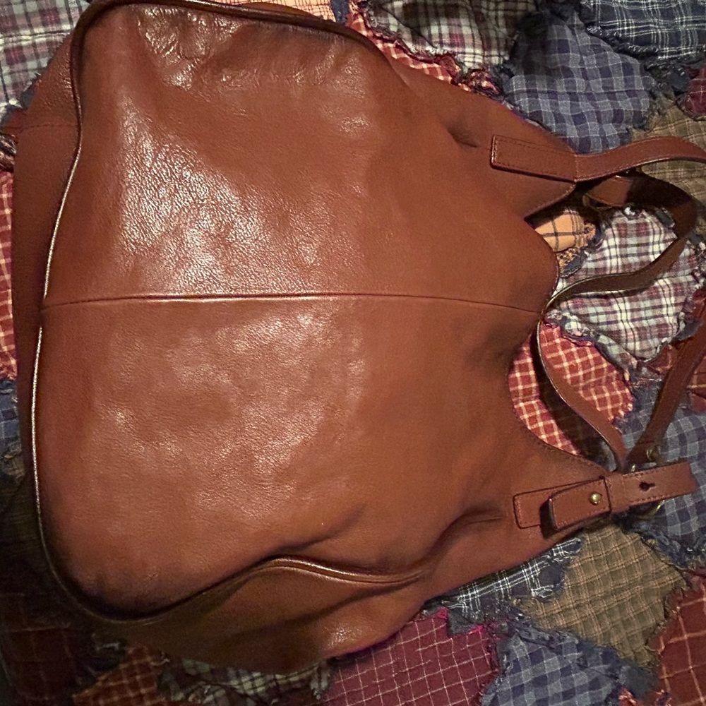 Soft two tone leather Frye hobo handbag. Beautiful!